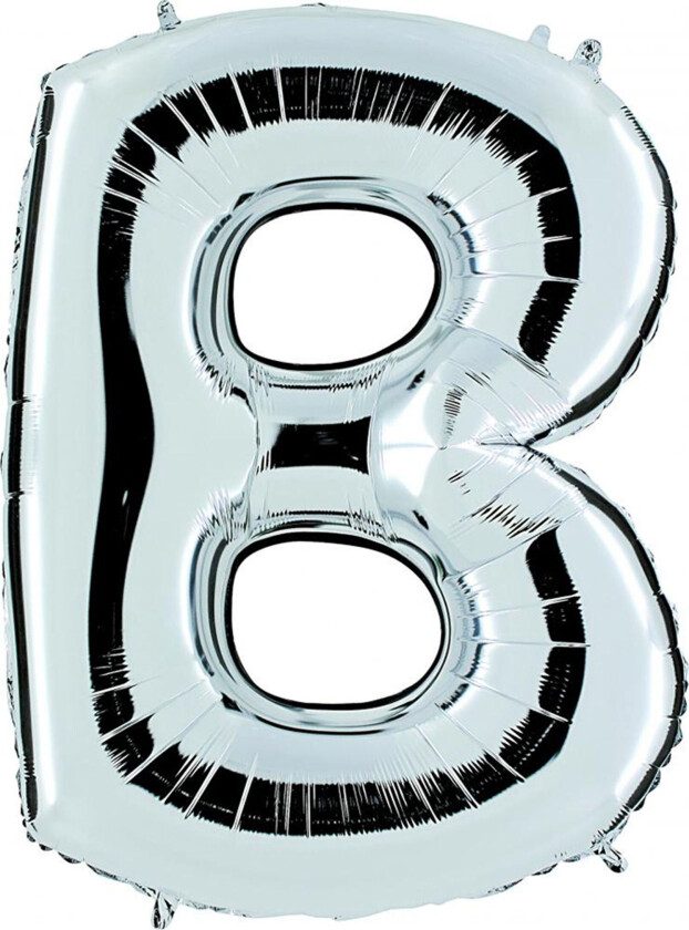 Bokstavballong Sølv Metallic - Bokstaven B