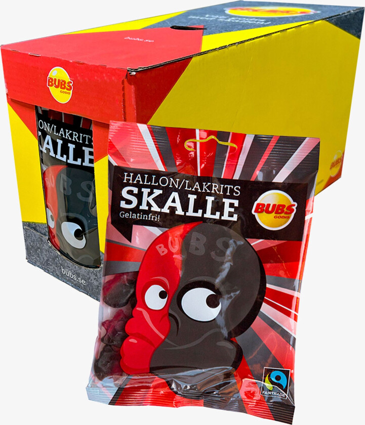 Bringebærlakris Hodeskaller Storpakning - 16-pakning