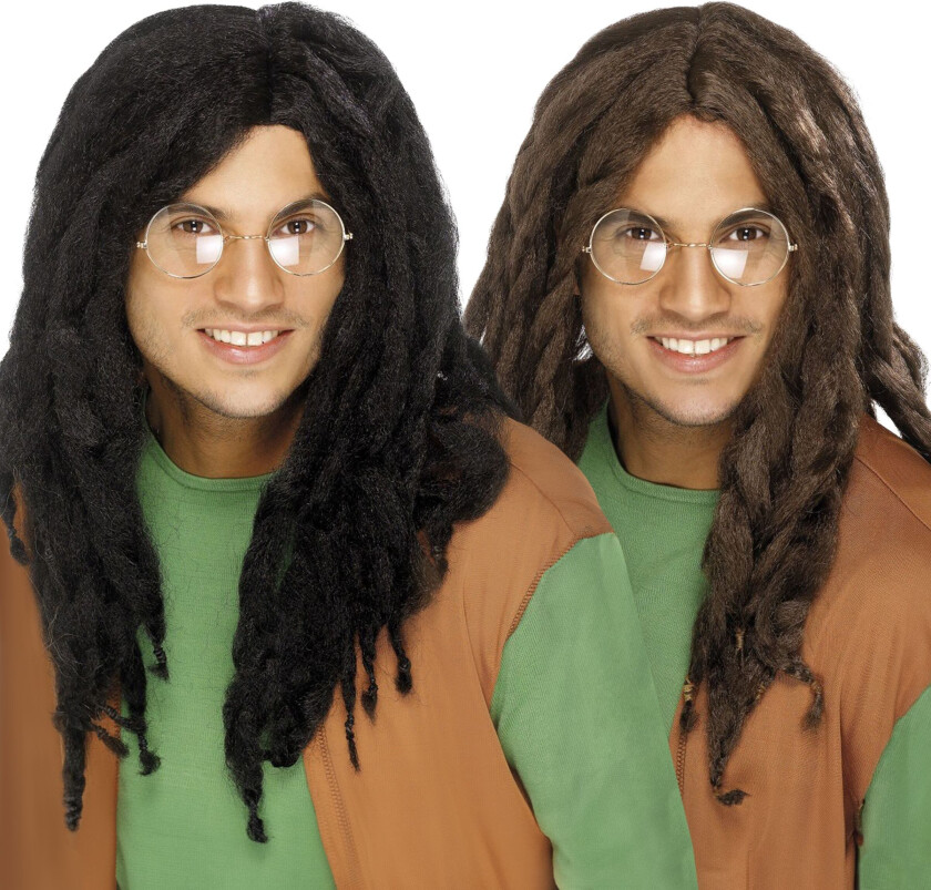 Rastafletter Parykk - Brun