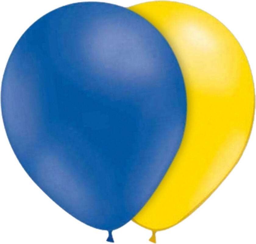 Ballonger Blå/Gule - 100-pakning
