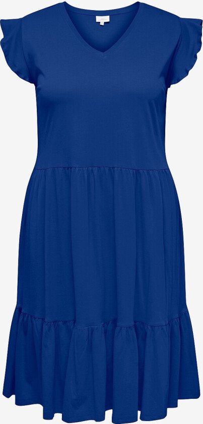 Kjole carMay Cap Sleeves Frill Dress - Blå