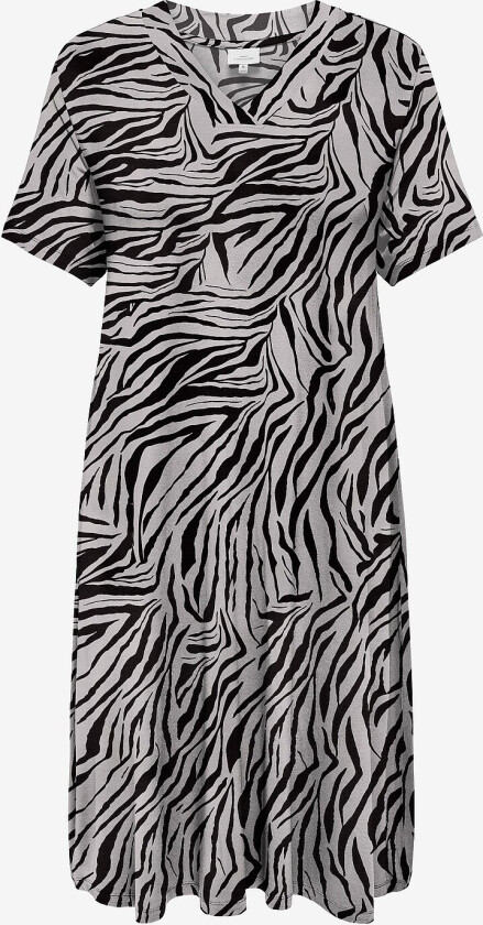 Kjole carFyrla S/S V-neck Blk Aop Dress - Grå