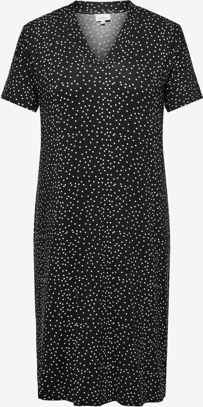 Kjole carFyrla S/S V-neck Blk Aop Dress - Svart