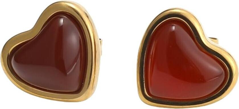 Sonja Jelly Heart Stud Earrings