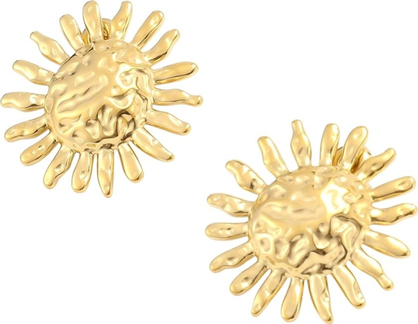 Estri Statement Gold Stud Earrings