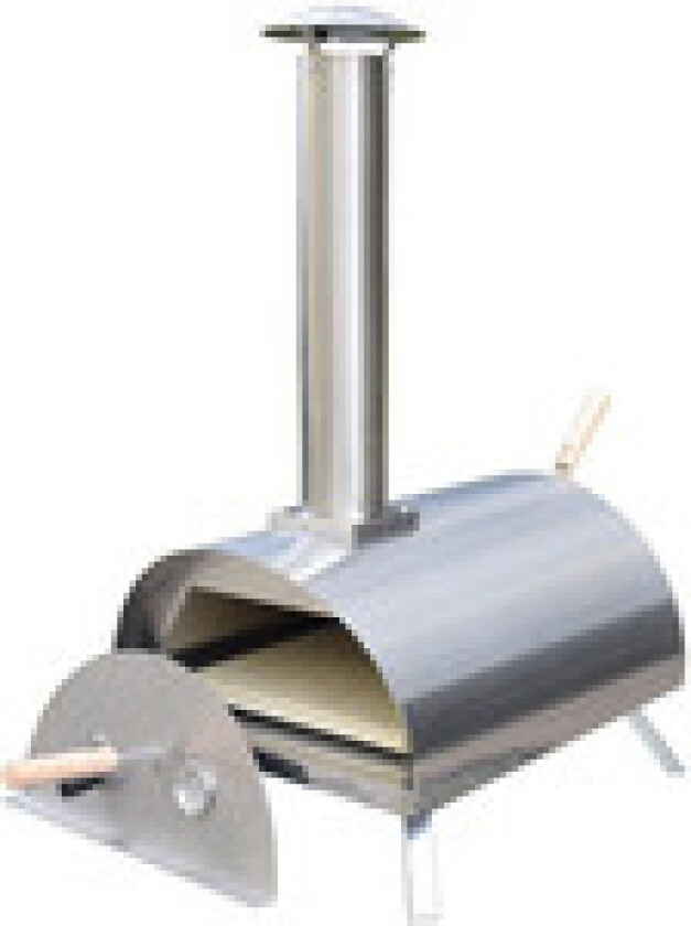 Pizzaovn, børstet rustfrit stål