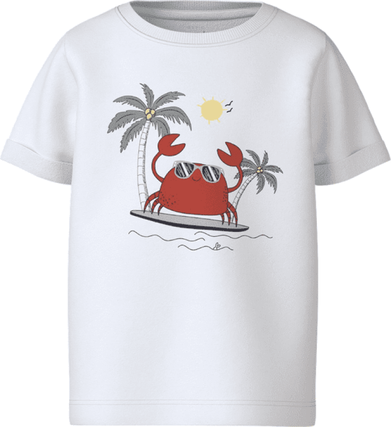 Name It Nmmvux t-skjorte til småbarn, Bright White