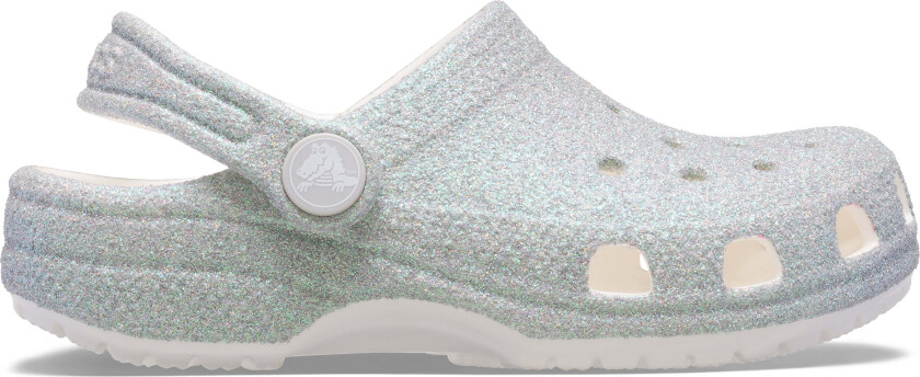 Classic Iridescent Glitter Kids Sandaler, Hvit, 23-24 - Innesko & Tøfler - Plast