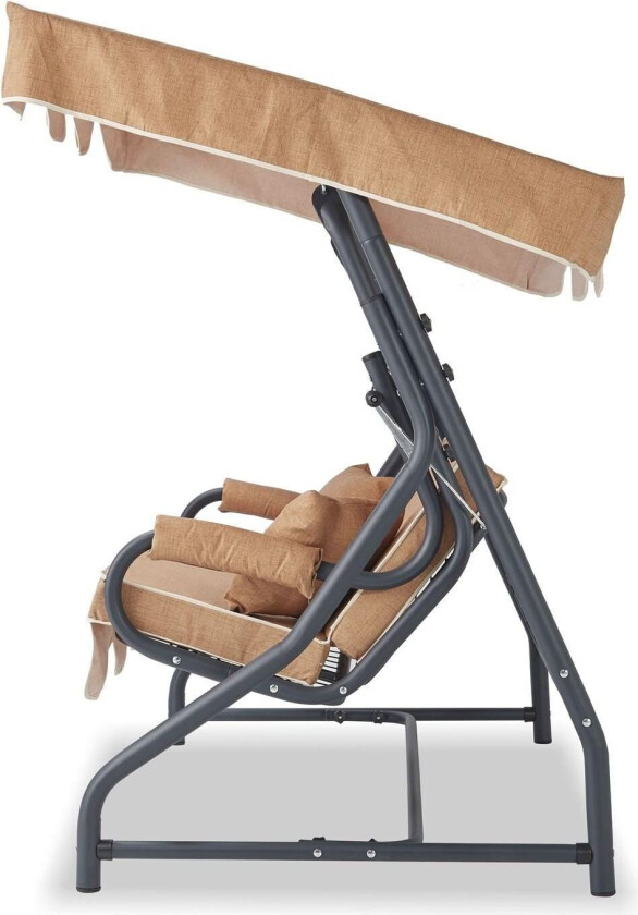 Olea - Beige trippel gyngestol til hagen, beige