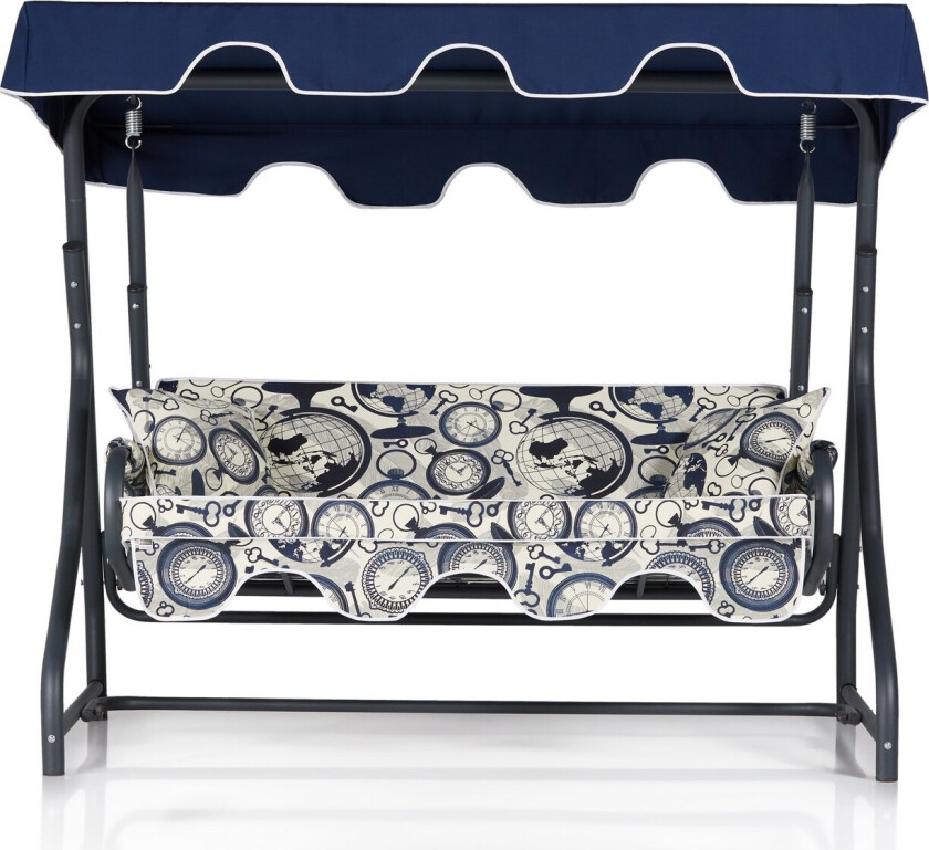 Morus Saat - Flerfarget dobbel gyngestol til hagen, flerfarget