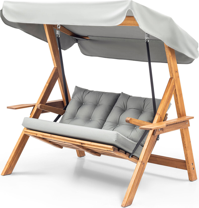 Bilde av Galata Swing S2 - Grå dobbel gyngestol til hagen, grå