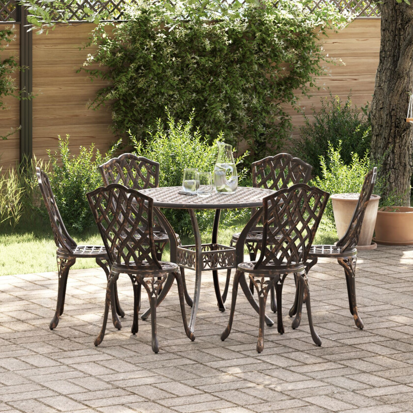 Sett med 4 Bronse Støpt Aluminium Ø90x75 cm Dekorative Innlegg