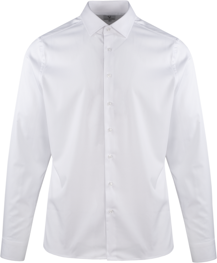 Tommaso Shirt White L Stretch twill bamboo shirt