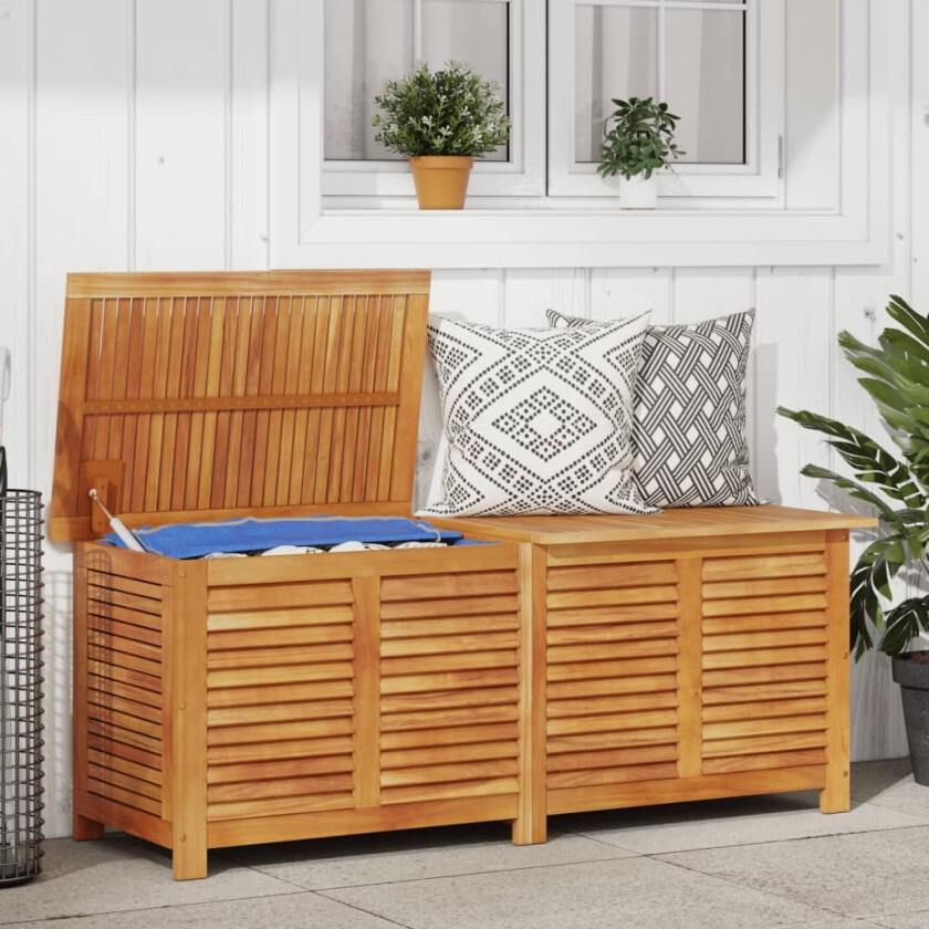 Bilde av Putekasse med lameller 150x50x56 cm heltre akasie