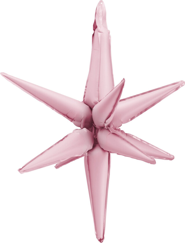 Folieballong 3D Stjerne Lysrosa