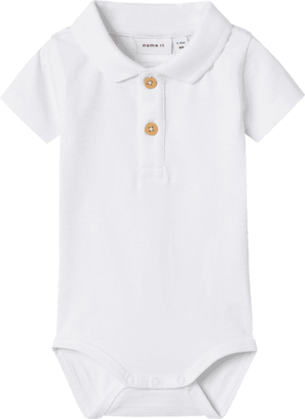 Name It Nbmhofman kortermet polo body, Bright White