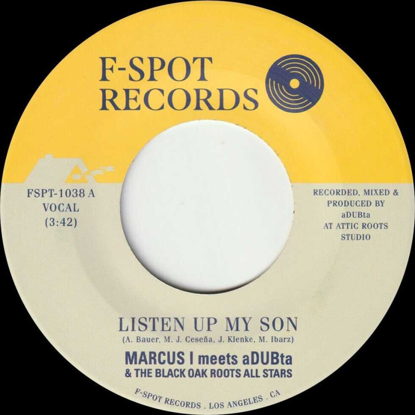 Marcus I Meets Adubta Listen Up My Son B/w Version LP/Vinyl