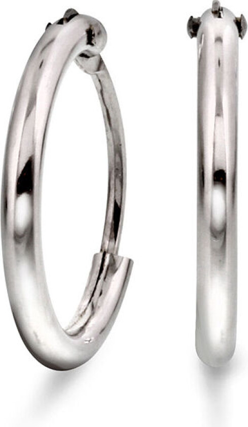 , Øreringer i 585 hvitt gull