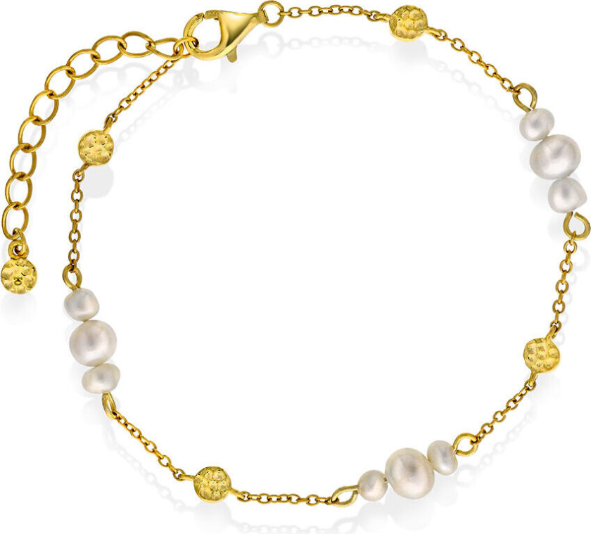 Fairy armbånd i forgylt 925 sølv med ferskvannsperler