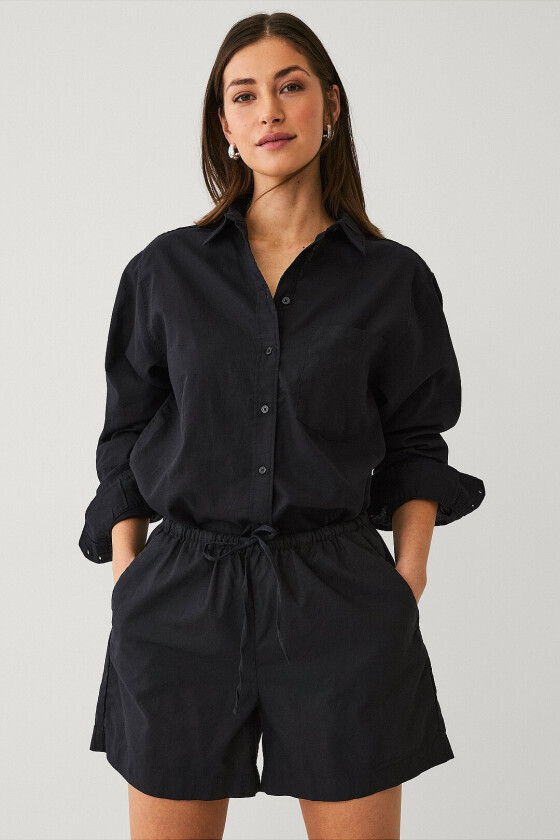 Shorts i lin (ronja) Linen Shorts - Svart