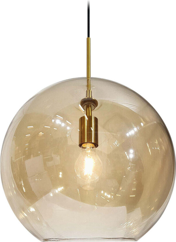 Chester takpendel 35 cm - Messing/Amberfarget glass - Messing / Amber