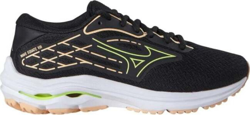 Wave Equate 8 Dame Black/Mizuno Neo Lime/Apricot 36 ½