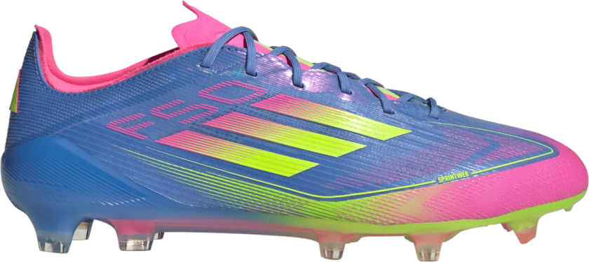 adidas F50 Elite FG Q2 25, fotballsko gress, unisex Blue/Lemon/Pink