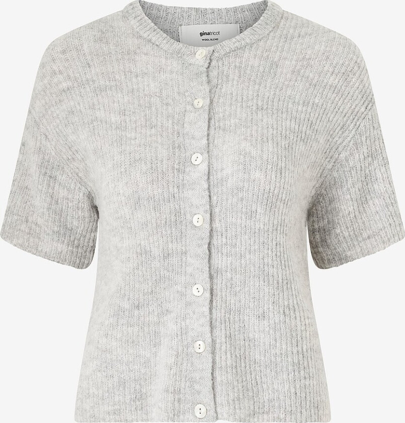 Kardigan Short Sleeve Knitted Cardigan - Grå