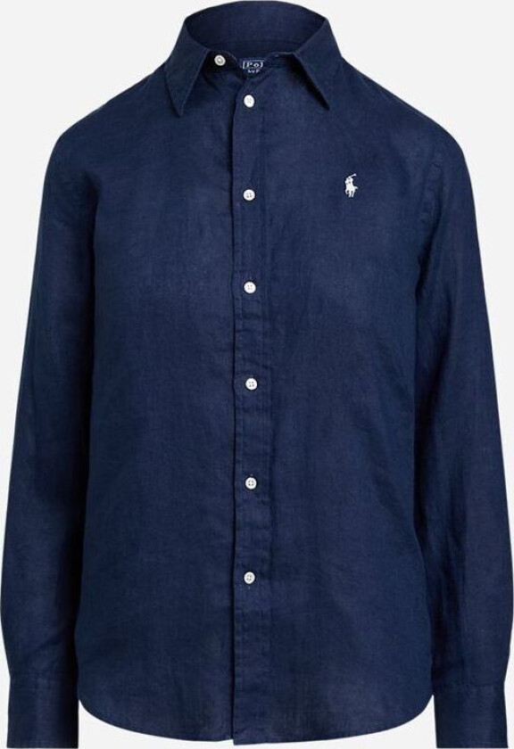 Relaxed Fit Linen Shirt - Newport Navy Blå XL