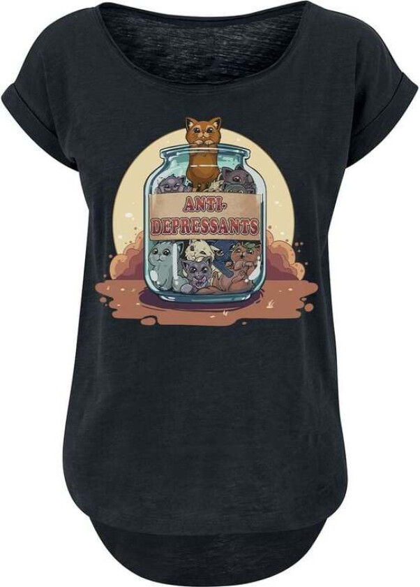 Fun T-skjorte - Anti Depressants - S til XXL - Damer - svart