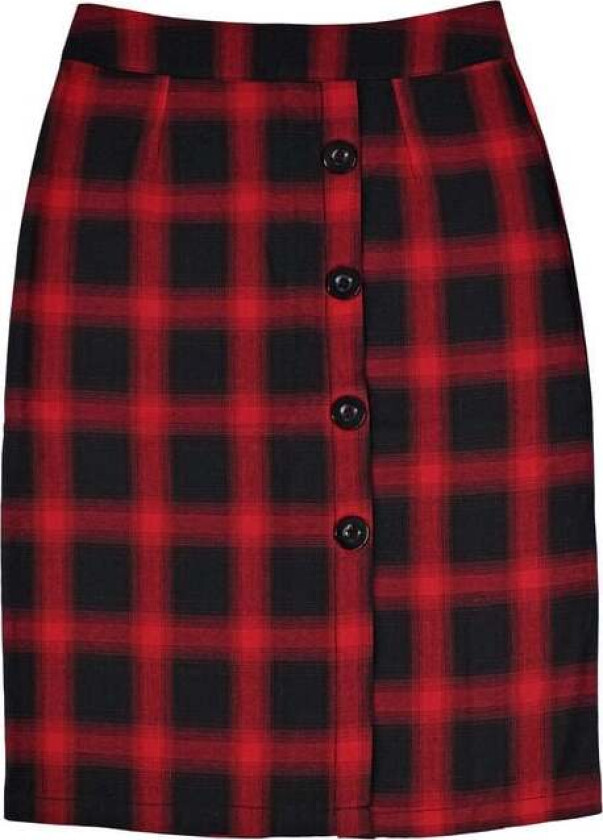 Middellangt skjørt - Farina - S til XXL - Damer - rød-svart