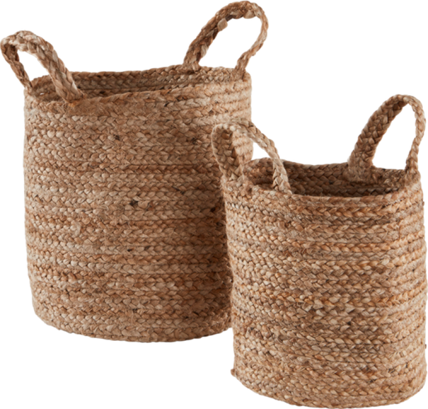 oppbevaringskurv 2-pk Natur