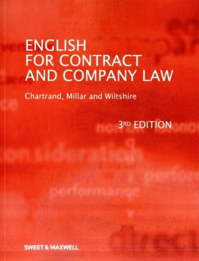 English for Contract & Company Law av Marcella Chartrand, Catherine Millar, Edward Wiltshire