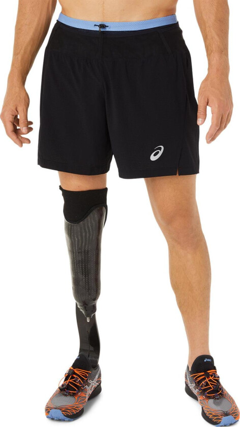 Asics Men's Fujitrail Short XXL, Performance Black/Blue Harmony