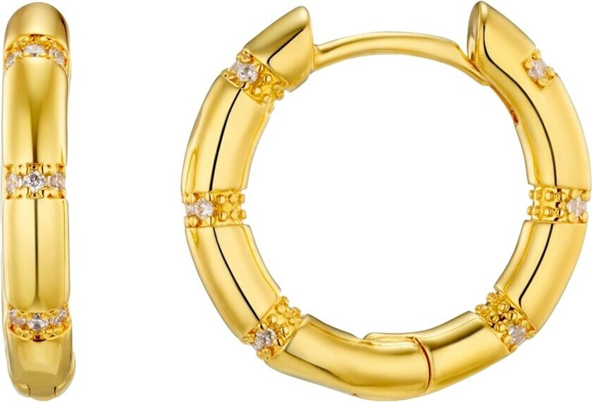 Crystal Set Hoop Earrings