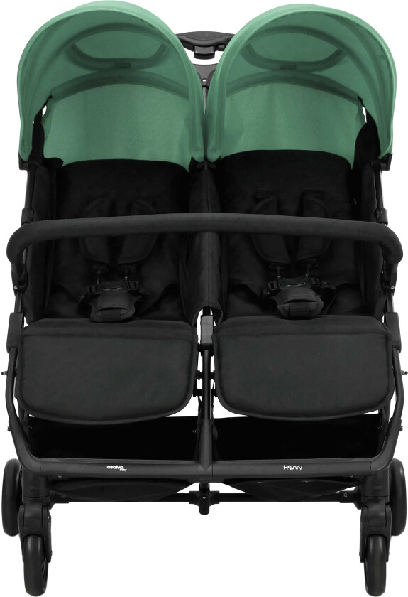 Henry Tvilling Klapvogn - Maks 15kg - Grønn