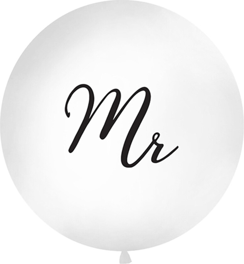 Kjempeballong Hvit Mr