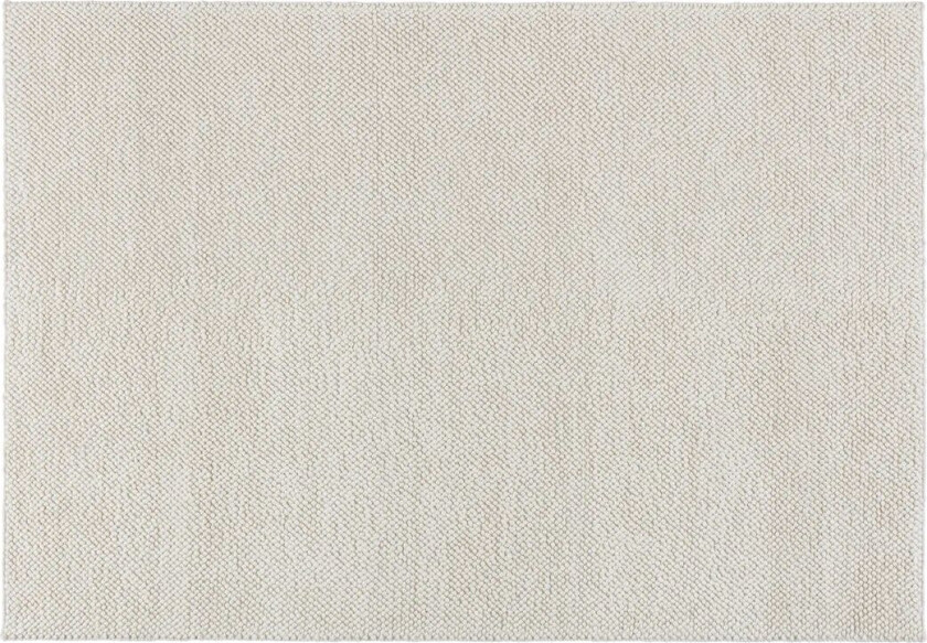 Flock ullteppe naturhvit 170x240 cm