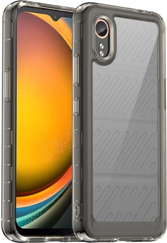 Samsung Galaxy Xcover 7 Hybrid Plast Deksel - Gjennomsiktig / Grå
