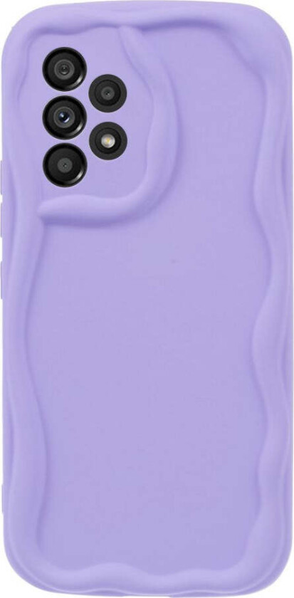 Samsung Galaxy A23 / A23 (5G) Fleksibelt Plast Deksel med Bølgete Kanter - Gul