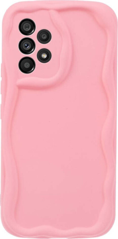 Samsung Galaxy A23 / A23 (5G) Fleksibelt Plast Deksel med Bølgete Kanter - Pink