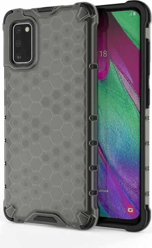 Samsung Galaxy A41 Honeycomb Hybrid Deksel - Svart