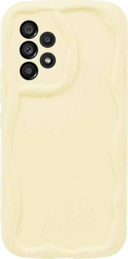 Samsung Galaxy A23 / A23 (5G) Fleksibelt Plast Deksel med Bølgete Kanter - Gul