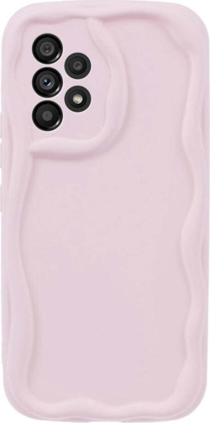 Samsung Galaxy A23 / A23 (5G) Fleksibelt Plast Deksel med Bølgete Kanter - Rosa