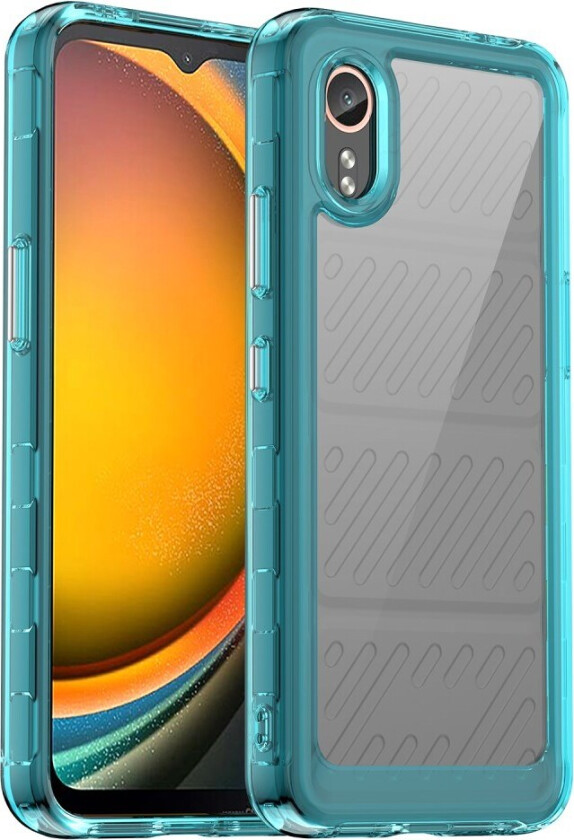 Samsung Galaxy Xcover 7 Hybrid Plast Deksel - Gjennomsiktig / Turkis