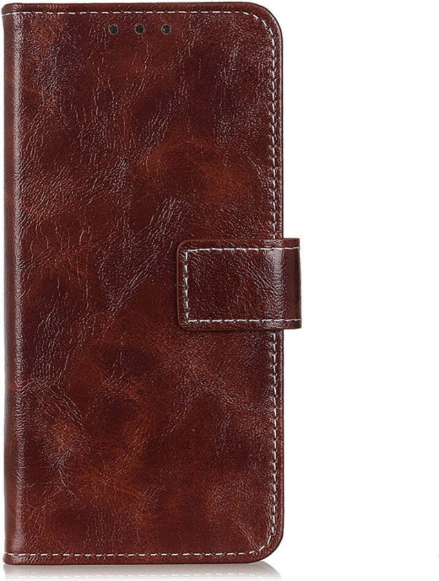 Samsung Galaxy S24+ (Plus) Kunstskinn Flip Deksel - Brun