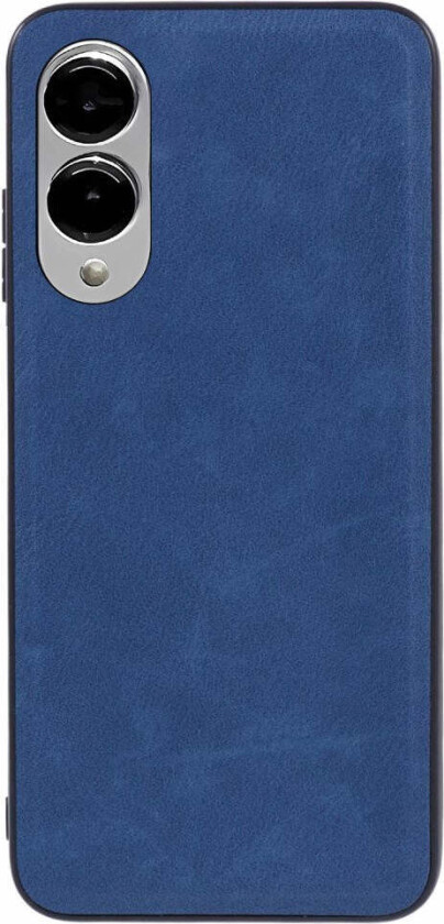 Samsung Galaxy S25 Edge Kunstskinnbelagt Deksel - Blå