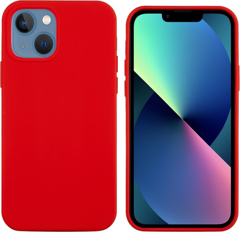 iPhone 13 Fôret Silikon Deksel - Rød