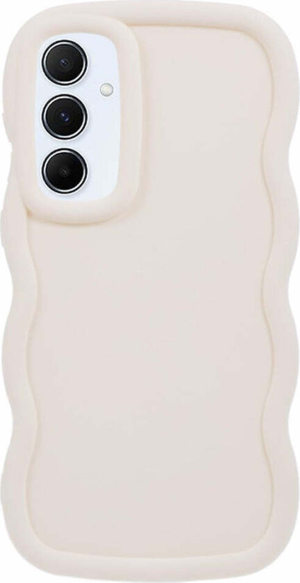 Samsung Galaxy A13 (5G) Fleksibelt Plast Wavy Deksel - Hvit