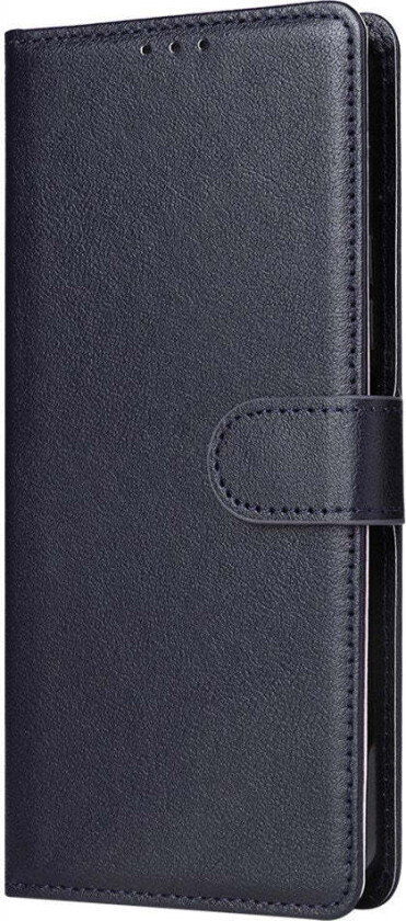 iPhone 14 Pro Max Kunstskinn Flip Deksel m. Stropp - Blå